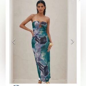 12th Tribe Sea Breeze Mesh Maxi Dress